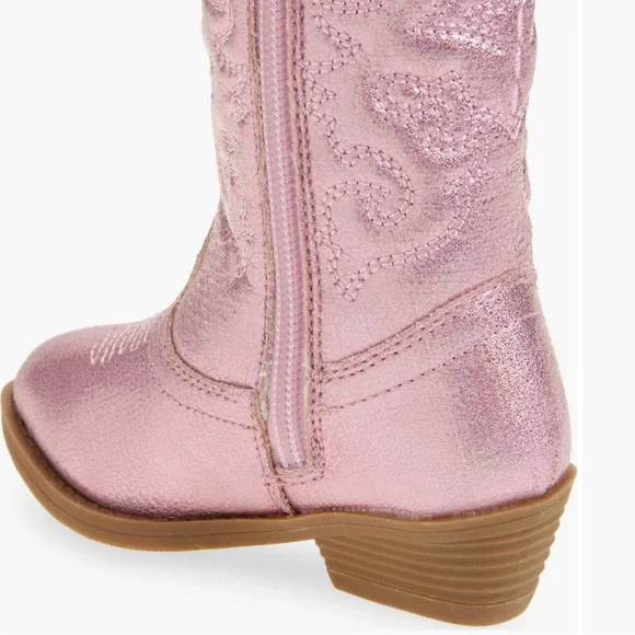 Tucker + Tate Sparkling Pink Kids Cowboy Boots - Picture 7 of 8